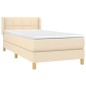 vidaXL Cama box spring con colchón tela color crema 80x200 cm vidaXL Cama box spring con colchón tela color crema 80x200 cm