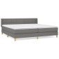 vidaXL Cama box spring con colchón tela gris oscuro 200x200 cm vidaXL Cama box spring con colchón tela gris oscuro 200x200 cm