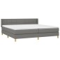 vidaXL Cama box spring con colchón tela gris oscuro 200x200 cm vidaXL Cama box spring con colchón tela gris oscuro 200x200 cm