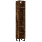 vidaXL Aparador alto contrachapada roble ahumado 34,5x32,5x180 cm vidaXL Aparador alto contrachapada roble ahumado 34,5x32,5x180 cm