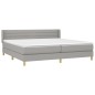 vidaXL Cama box spring con colchón tela gris claro 200x200 cm vidaXL Cama box spring con colchón tela gris claro 200x200 cm