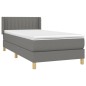 vidaXL Cama box spring con colchón tela gris oscuro 100x200 cm vidaXL Cama box spring con colchón tela gris oscuro 100x200 cm