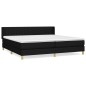 vidaXL Cama box spring con colchón tela negro 200x200 cm vidaXL Cama box spring con colchón tela negro 200x200 cm