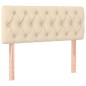 vidaXL Cama box spring con colchón tela color crema 90x200 cm vidaXL Cama box spring con colchón tela color crema 90x200 cm
