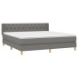 vidaXL Cama box spring con colchón tela gris oscuro 160x200 cm vidaXL Cama box spring con colchón tela gris oscuro 160x200 cm