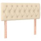 vidaXL Cama box spring con colchón tela color crema 90x190 cm vidaXL Cama box spring con colchón tela color crema 90x190 cm