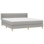 vidaXL Cama box spring con colchón tela gris claro 180x200 cm vidaXL Cama box spring con colchón tela gris claro 180x200 cm