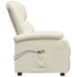 vidaXL Sillón de masaje eléctrico cuero sintético blanco vidaXL Sillón de masaje eléctrico cuero sintético blanco