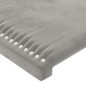 vidaXL Estructura de cama con cabecero terciopelo gris claro 180x200cm vidaXL Estructura de cama con cabecero terciopelo gris claro 180x200cm