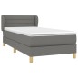 vidaXL Cama box spring con colchón tela gris oscuro 80x200 cm vidaXL Cama box spring con colchón tela gris oscuro 80x200 cm