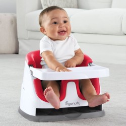 Ingenuity Asiento elevador para bebé 2 en 1 asiento rojo amapola