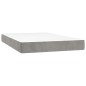 vidaXL Colchón de muelles ensacados terciopelo gris claro 120x200x20cm vidaXL Colchón de muelles ensacados terciopelo gris claro 120x200x20cm