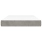 vidaXL Colchón de muelles ensacados terciopelo gris claro 120x200x20cm vidaXL Colchón de muelles ensacados terciopelo gris claro 120x200x20cm