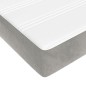 vidaXL Colchón de muelles ensacados terciopelo gris claro 120x200x20cm vidaXL Colchón de muelles ensacados terciopelo gris claro 120x200x20cm