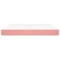 vidaXL Colchón de muelles ensacados terciopelo rosa 160x200x20 cm vidaXL Colchón de muelles ensacados terciopelo rosa 160x200x20 cm
