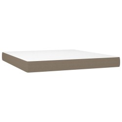 vidaXL Colchón de muelles ensacados tela gris taupe 180x200x20 cm