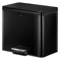 EKO Cubo de basura de pedal Essential 20+9 L negro