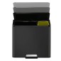 EKO Cubo de basura de pedal Essential 20+9 L negro EKO Cubo de basura de pedal Essential 20+9 L negro