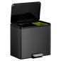 EKO Cubo de basura de pedal Essential 20+9 L negro EKO Cubo de basura de pedal Essential 20+9 L negro