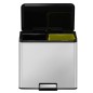 EKO Cubo de basura de pedal Essential 2x15 L plateado mate EKO Cubo de basura de pedal Essential 2x15 L plateado mate