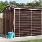 vidaXL Cobertizo de jardín acero galvanizado marrón 191x895x198 cm vidaXL Cobertizo de jardín acero galvanizado marrón 191x895x198 cm