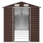 vidaXL Cobertizo de jardín acero galvanizado marrón 191x725x198 cm vidaXL Cobertizo de jardín acero galvanizado marrón 191x725x198 cm