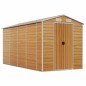 vidaXL Caseta de jardín acero galvanizado marrón claro 191x385x198 cm vidaXL Caseta de jardín acero galvanizado marrón claro 191x385x198 cm