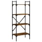 vidaXL Librería de 4 estantes madera roble ahumado 56x31,5x138,5 cm vidaXL Librería de 4 estantes madera roble ahumado 56x31,5x138,5 cm