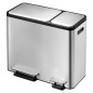 EKO Cubo de pedal EcoCasa 30+15 L plateado mate EKO Cubo de pedal EcoCasa 30+15 L plateado mate
