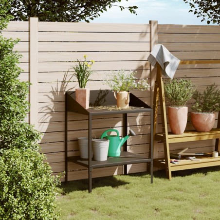 vidaXL Soporte de plantas acero galvanizado antracita 75,5x54,5x100 cm