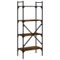 vidaXL Librería de 4 estantes madera roble ahumado 56x31,5x138,5 cm vidaXL Librería de 4 estantes madera roble ahumado 56x31,5x138,5 cm