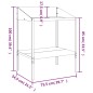 vidaXL Soporte de plantas acero galvanizado antracita 75,5x54,5x100 cm vidaXL Soporte de plantas acero galvanizado antracita 75,5x54,5x100 cm
