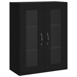 vidaXL Armario de pared madera de ingeniería negro 69,5x34x90 cm