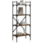 vidaXL Librería de 4 estantes madera marrón roble 56x31,5x138,5 cm vidaXL Librería de 4 estantes madera marrón roble 56x31,5x138,5 cm