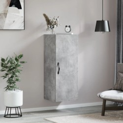 vidaXL Armario de pared madera ingeniería gris hormigón 34,5x34x90 cm