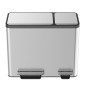 EKO Cubo de pedal EcoCasa 30+15 L plateado mate EKO Cubo de pedal EcoCasa 30+15 L plateado mate