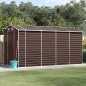 vidaXL Cobertizo de jardín acero galvanizado marrón 191x385x198 cm vidaXL Cobertizo de jardín acero galvanizado marrón 191x385x198 cm