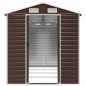 vidaXL Cobertizo de jardín acero galvanizado marrón 191x385x198 cm vidaXL Cobertizo de jardín acero galvanizado marrón 191x385x198 cm