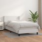 vidaXL Cama box spring con colchón cuero sintético blanco 90x190 cm vidaXL Cama box spring con colchón cuero sintético blanco 90x190 cm