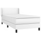 vidaXL Cama box spring con colchón cuero sintético blanco 90x190 cm vidaXL Cama box spring con colchón cuero sintético blanco 90x190 cm