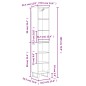 vidaXL Aparador alto contrachapada roble ahumado 34,5x32,5x180 cm vidaXL Aparador alto contrachapada roble ahumado 34,5x32,5x180 cm