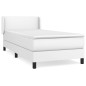 vidaXL Cama box spring con colchón cuero sintético blanco 80x200 cm vidaXL Cama box spring con colchón cuero sintético blanco 80x200 cm