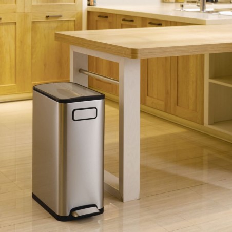 EKO Cubo de pedal Ecofly 45 L plateado mate