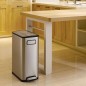 EKO Cubo de pedal Ecofly 45 L plateado mate EKO Cubo de pedal Ecofly 45 L plateado mate