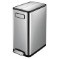EKO Cubo de pedal Ecofly 45 L plateado mate EKO Cubo de pedal Ecofly 45 L plateado mate