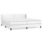 vidaXL Cama box spring con colchón cuero sintético blanco 200x200 cm vidaXL Cama box spring con colchón cuero sintético blanco 200x200 cm