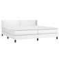 vidaXL Cama box spring con colchón cuero sintético blanco 200x200 cm vidaXL Cama box spring con colchón cuero sintético blanco 200x200 cm