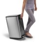 EKO Cubo de pedal Ecofly 45 L plateado mate EKO Cubo de pedal Ecofly 45 L plateado mate