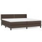 vidaXL Cama box spring con colchón cuero sintético marrón 200x200 cm vidaXL Cama box spring con colchón cuero sintético marrón 200x200 cm