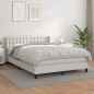 vidaXL Cama box spring con colchón cuero sintético blanco 140x200cm vidaXL Cama box spring con colchón cuero sintético blanco 140x200cm